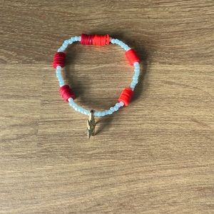 Cleo beaded bracket with white pearl beads.